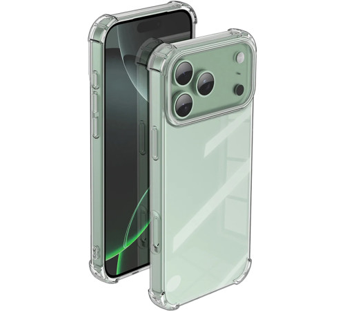 TPU чохол GETMAN Ease logo посилені кути для Apple iPhone 17 Pro Max / 18 Pro Max (6.9") Безбарвний (прозорий)