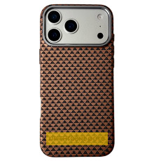 Чохол TPU+PC KVZV Triangular Pattern with Magnetic Fit для Apple iPhone 15 Pro (6.3") Khaki