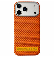 Чохол TPU+PC KVZV Triangular Pattern with Magnetic Fit для Apple iPhone 15 Pro (6.3") Orange