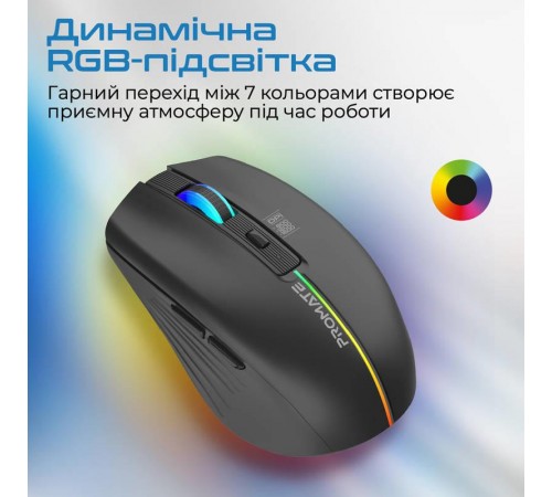 Миша бездротова Promate Kitt Black
