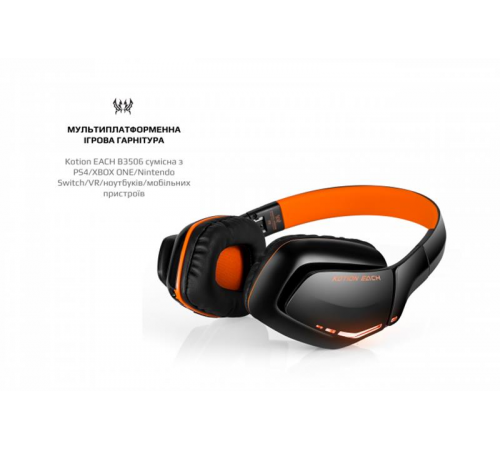 Bluetooth-гарнітура Kotion EACH B3506 Black/Orange (ktb3506bt)
