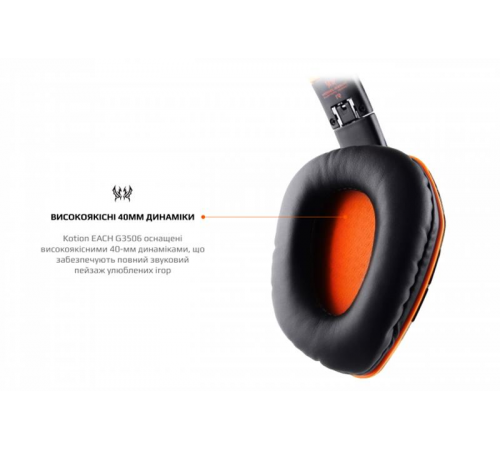 Bluetooth-гарнітура Kotion EACH B3506 Black/Orange (ktb3506bt)