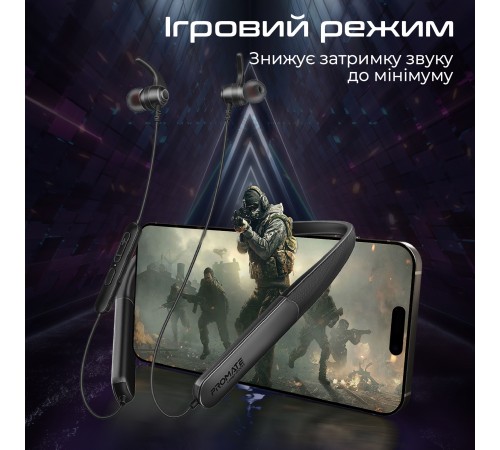 Bluetooth-гарнітура Promate Leap-200h Black