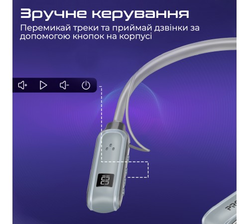 Bluetooth-гарнітура Promate Leap Silver