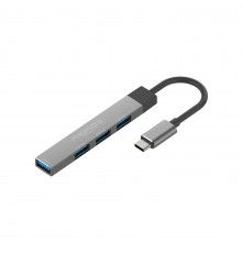 USB-хаб Promate LiteHub-4 USB Type-C Grey