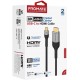 Кабель Promate USB Type-C - HDMI V 2.1 (M/M), 1.8 м, Grey (mediacord-8k.grey)