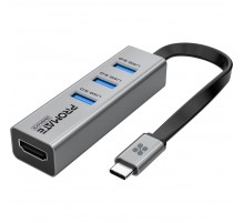 USB-хаб Promate MediaHub-C3 USB Type-C Grey