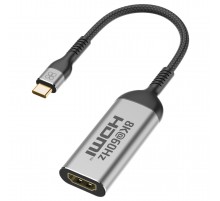 Адаптер Promate USB Type-C - HDMI (M/F) MediaLink-8K Grey (medialink-8k.grey)
