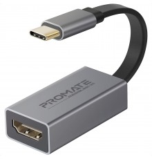 Адаптер Promate USB Type-C - HDMI (M/F) Grey (medialink-h1.grey)