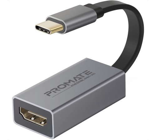 Адаптер Promate USB Type-C - HDMI (M/F) Grey (medialink-h1.grey)