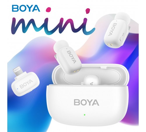 Мікрофон BOYA mini-13 Type-C/Lightning White