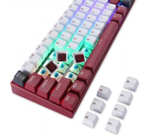 Клавіатура бездротова Motospeed BK67 Longhua Blue Red (mtbk67rmb)