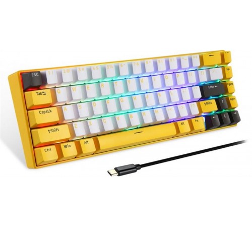 Клавіатура бездротова Motospeed BK67 Longhua Blue Yellow (mtbk67ymb)