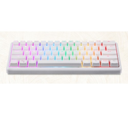 Клавіатура бездротова Motospeed SK66 Gateron Blue Hot Swap White (mtsk66wmb)