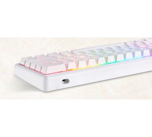 Клавіатура бездротова Motospeed SK66 Gateron Blue Hot Swap White (mtsk66wmb)