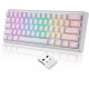 Клавіатура бездротова Motospeed SK66 Gateron Red Hot Swap White (mtsk66wmr)
