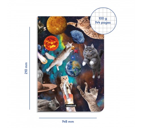 Блокнот Orner Коти у відкритому космосі (orner-1565)