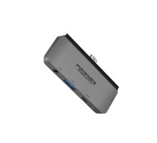 Концентратор USB Type-C Promate PadHub-Pro 4 in 1 Grey (padhub-pro.grey)