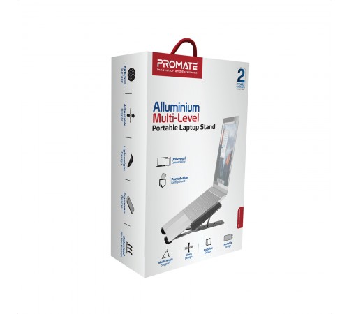 Охолоджуюча пiдставка для ноутбука Promate PocketMount Grey