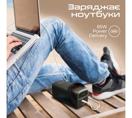 Універсальна мобільна батарея Techno 80000mAh PD 65W QC 3.0 Black (powerbank-80)