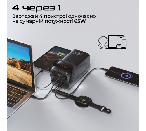 Універсальна мобільна батарея Techno 80000mAh PD 65W QC 3.0 Black (powerbank-80)