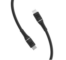 Кабель Promate USB Type-C - Lightning (M/M), 2.2 A, 20 W, 1.2 м, PowerLine-Ci120 Black (powerline-ci120.black)