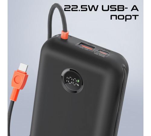 Універсальна мобільна батарея Promate PowerPod-30 30000mAh 35W Black