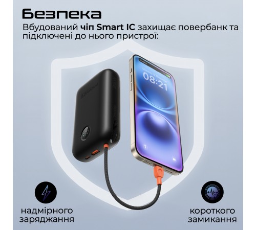 Універсальна мобільна батарея Promate PowerPod-30 30000mAh 35W Black