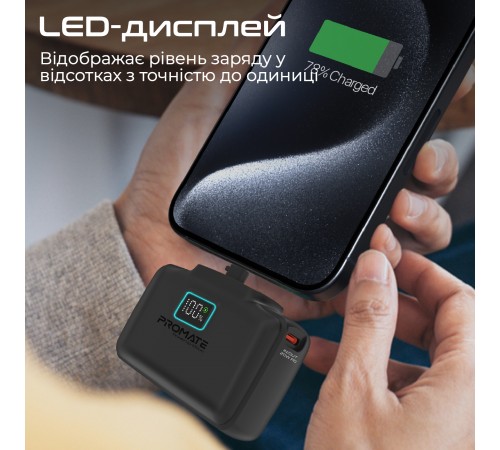 Універсальна мобільна батарея Promate PowerUp-10Duo 10000mAh 20W Black