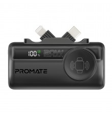 Універсальна мобільна батарея Promate PowerUp-Trio 5000mAh 20W Black
