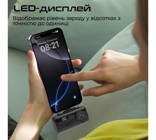 Універсальна мобільна батарея Promate PowerUp-Trio 5000mAh 20W Black