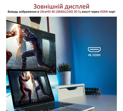 USB-хаб Promate PrimeHub USB Type-С 7-в-1 (primehub-go.grey)