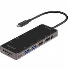 USB-хаб Promate PrimeHub-Pro USB Type-C Grey