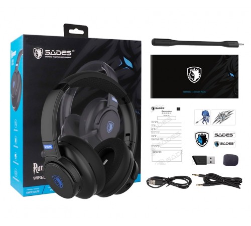 Гарнітура Sades SA-202 Runner Black/Blue (sa202bkb)