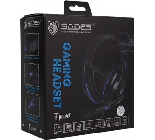 Гарнітура Sades SA-701 Black/Blue (sa701blj)