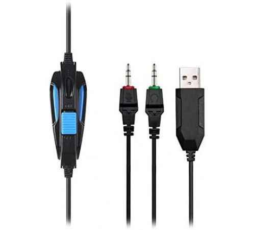 Гарнітура Sades SA-702 Element Black/Blue (sa702bl)