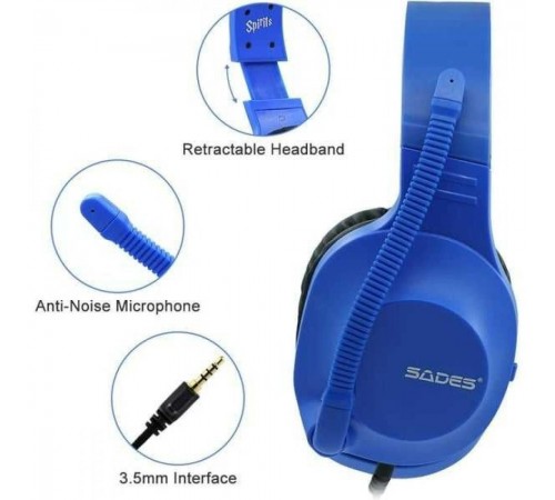 Гарнітура Sades SA-721 Spirits Blue (sa721blj)