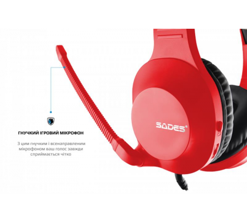 Гарнітура Sades SA-721 Spirits Red (sa721rdj)