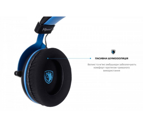 Гарнітура Sades SA-723 Mpower Blue/Black (sa723blj)