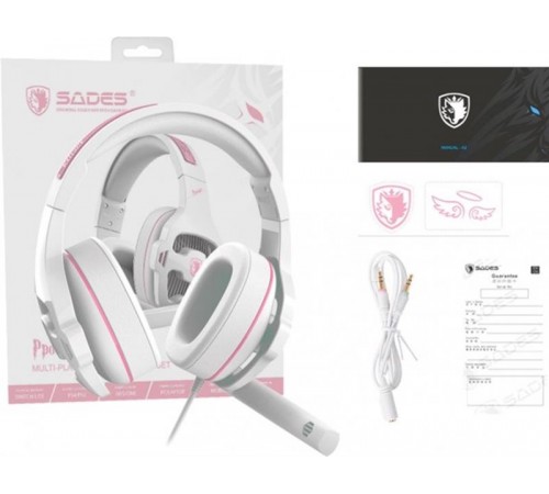 Гарнітура Sades SA-726 Ppower White/Pink (sa726wpj)