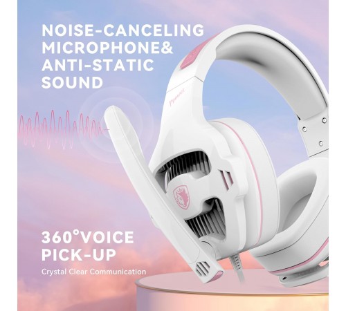 Гарнітура Sades SA-726 Ppower White/Pink (sa726wpj)