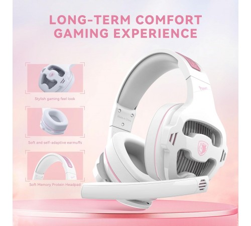 Гарнітура Sades SA-726 Ppower White/Pink (sa726wpj)