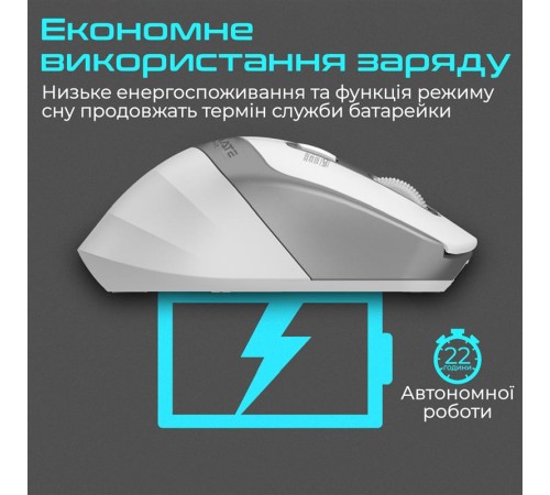 Миша бездротова Promate Samit White