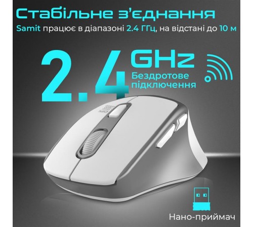 Миша бездротова Promate Samit White