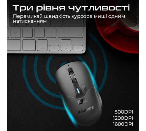 Миша бездротова Promate Samo Black