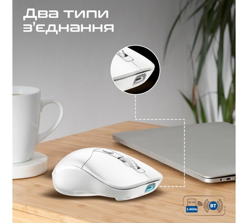 Миша бездротова Promate Samo White