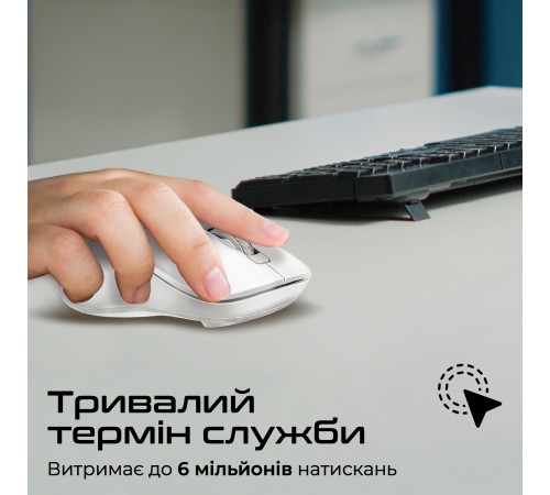 Миша бездротова Promate Samo White