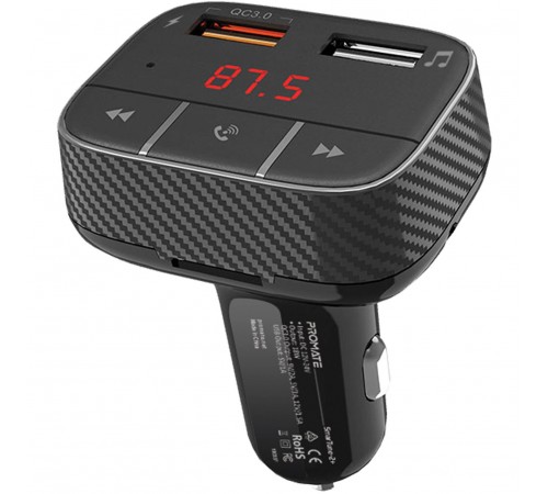 FM-трансмітер Promate SmarTune-2+ Black