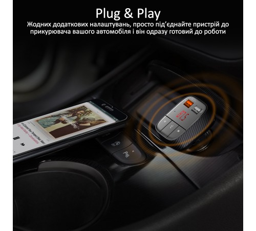 FM-трансмітер Promate SmarTune-2+ Black