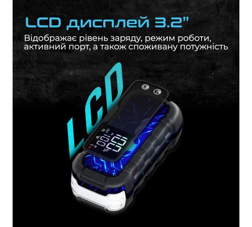Пускозарядний пристрій Promate SparkTank-20 20000mAh 1000A/2000A Jump Starter Black Пускозарядний пристрій Promate SparkTank-20 20000mAh 1000A/2000A Jump Starter Black